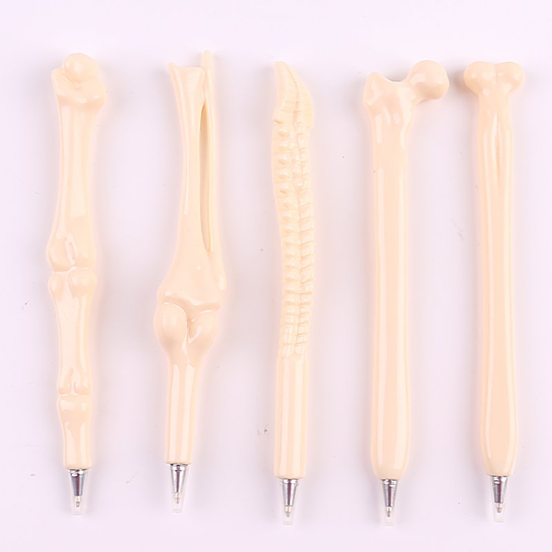 Novel and peculiar modeling promotional gift pen bone modeling skull bone pen irregular shape ballpoint pen for kids