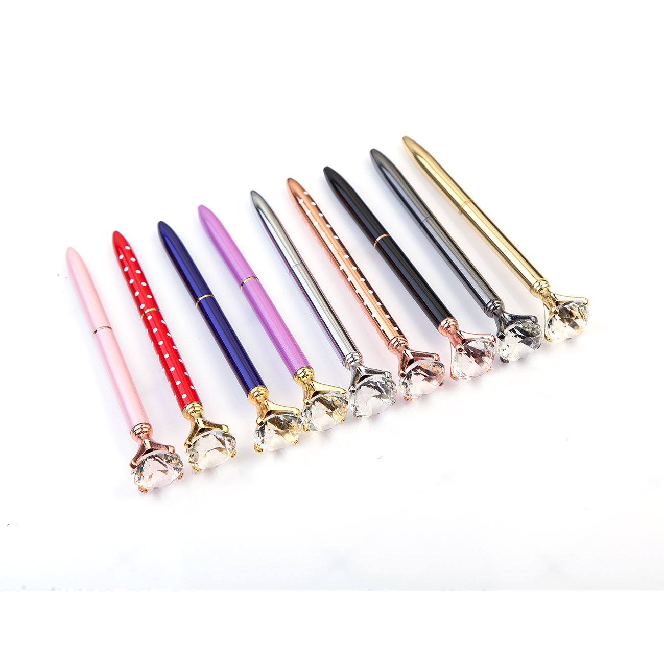 Promotional Crystal Metal Gift Ballpoint Pen Diamond Top Ball Pen Diamond
