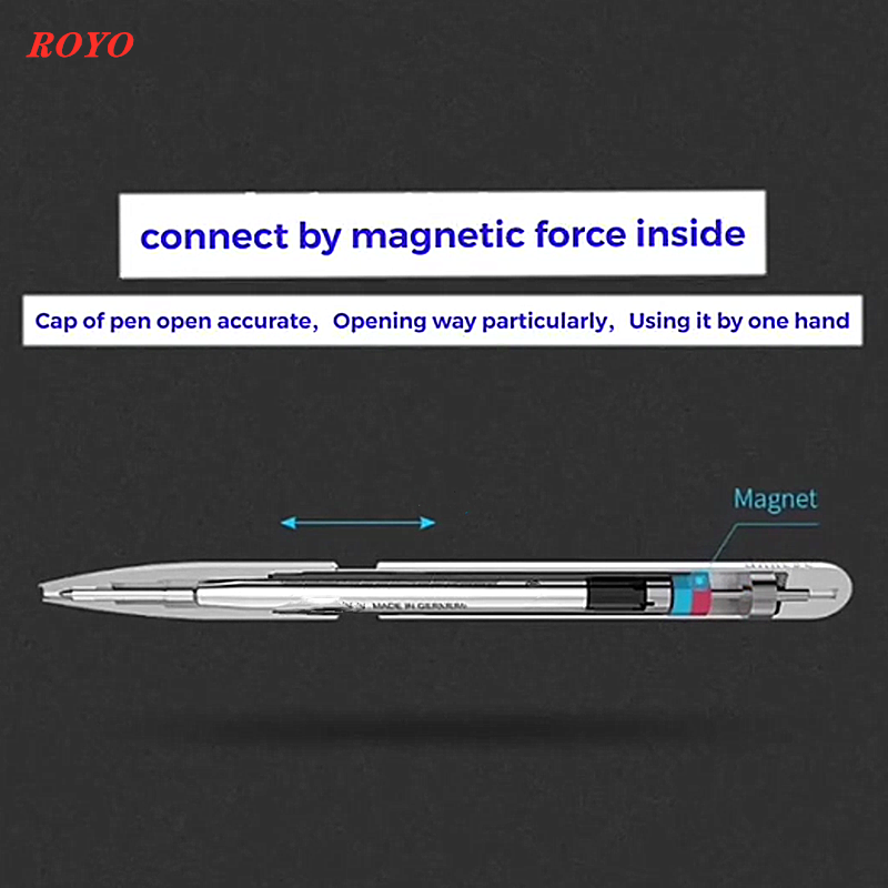 Metal Roller Pen For Businessman Magnetic Pen Gel Ink Ball Point Metal Ballpoint With Customized Logo