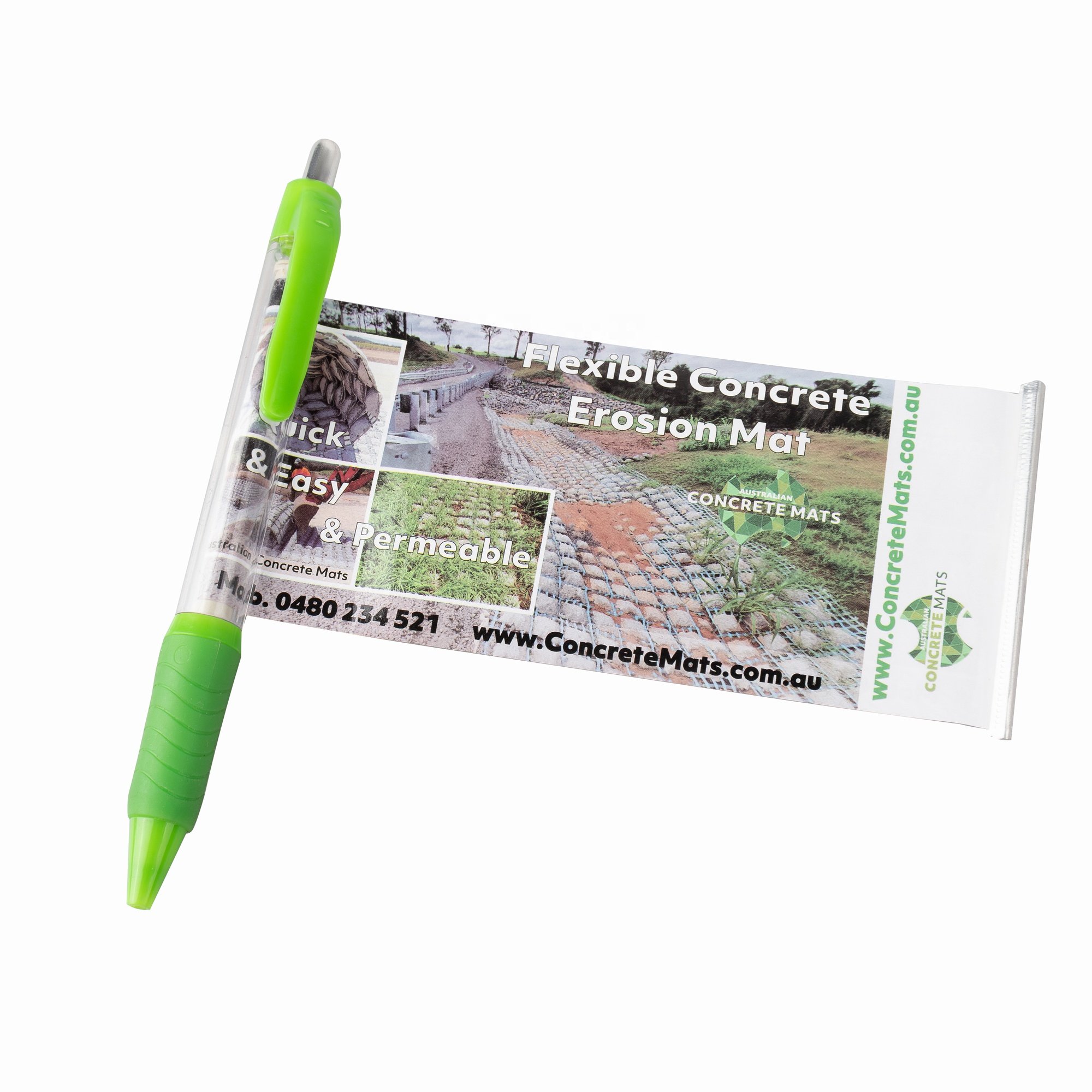 MEGA 2024 Factory Direct Sale Promotional Advertising Recycled Paper Roll Ballpoint Pen with Banner Flag Pen