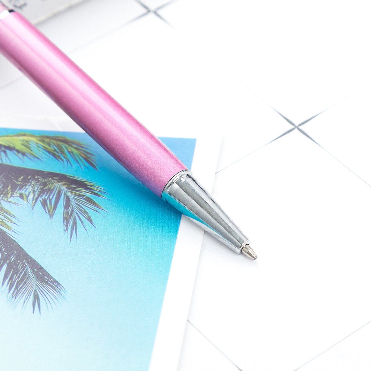 Star Plastic Ballpoint Pen Wholesale Color Spray Paint Multi Color Logo Advertising Ballpoint Pen