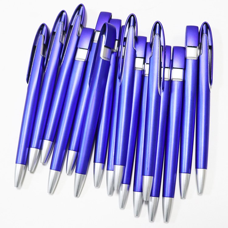 Kofei Promotion Personalized Blue Soft Touch Plastic Ballpoint Pen Ballpoint Pen With Custom Logo Ballpoint Pen