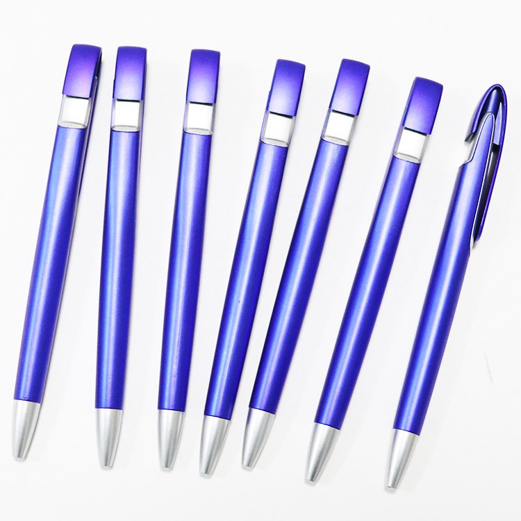 Kofei Promotion Personalized Blue Soft Touch Plastic Ballpoint Pen Ballpoint Pen With Custom Logo Ballpoint Pen