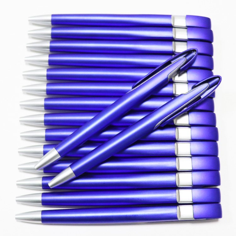 Kofei Promotion Personalized Blue Soft Touch Plastic Ballpoint Pen Ballpoint Pen With Custom Logo Ballpoint Pen
