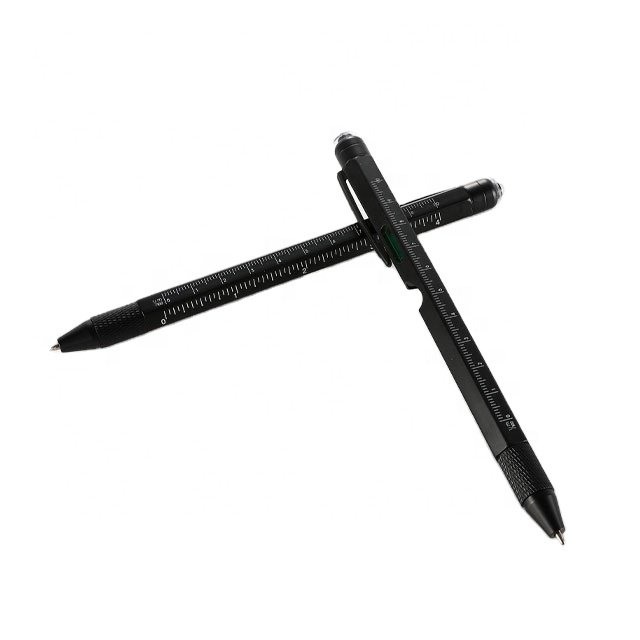 Ballpoint Pen Tool Multi-functional 9-in-1 Metal Black Gift Pen CE Promotional Pen