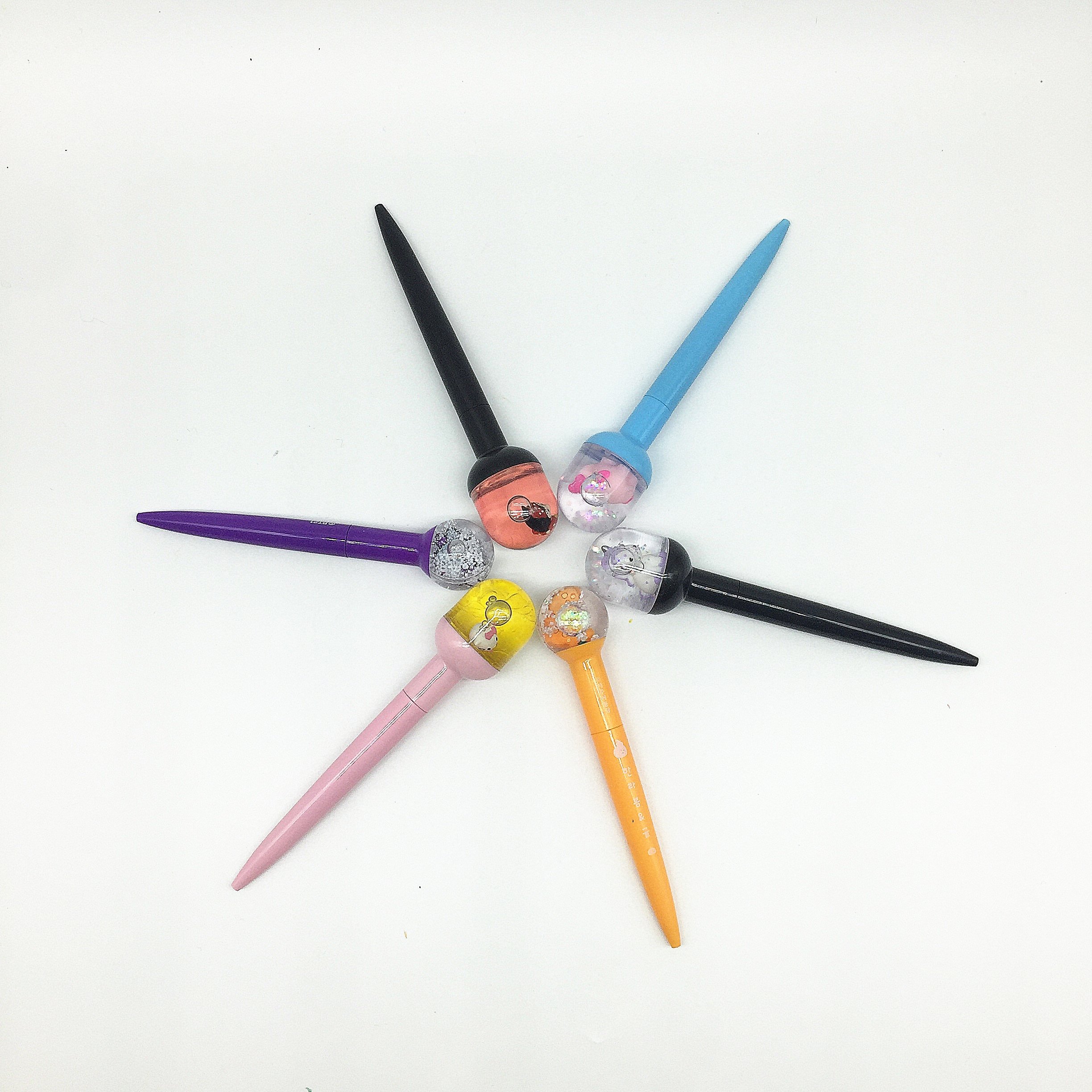 Cute Shape Customized Pen Barrel Color Crystal Ball Ball-point Pen
