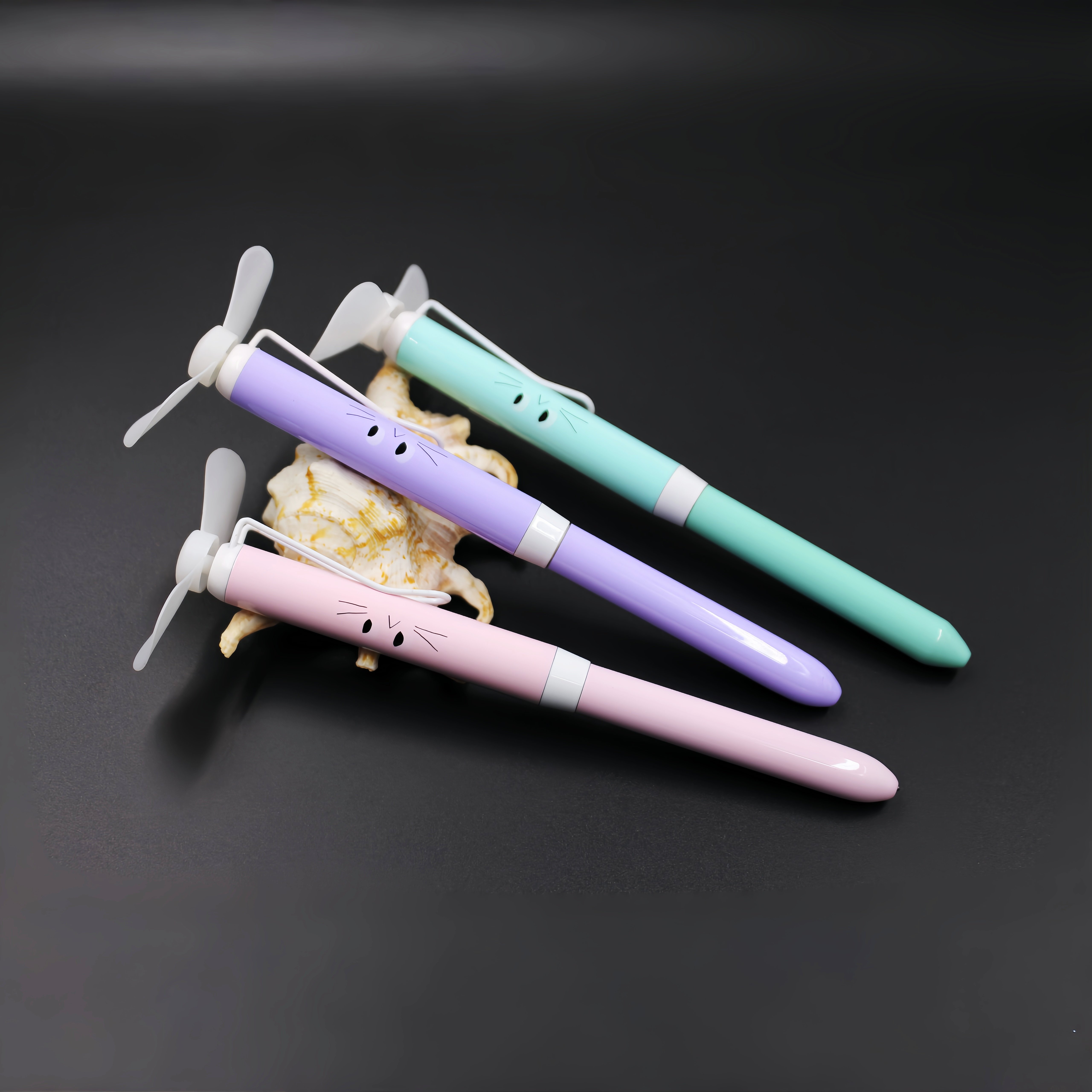 OEM 2-in-1 Multifunction 1.0mm Ballpoint Fan Pens with Logo Promotional Office Supplies for Holidays Stationery novelty Gifts