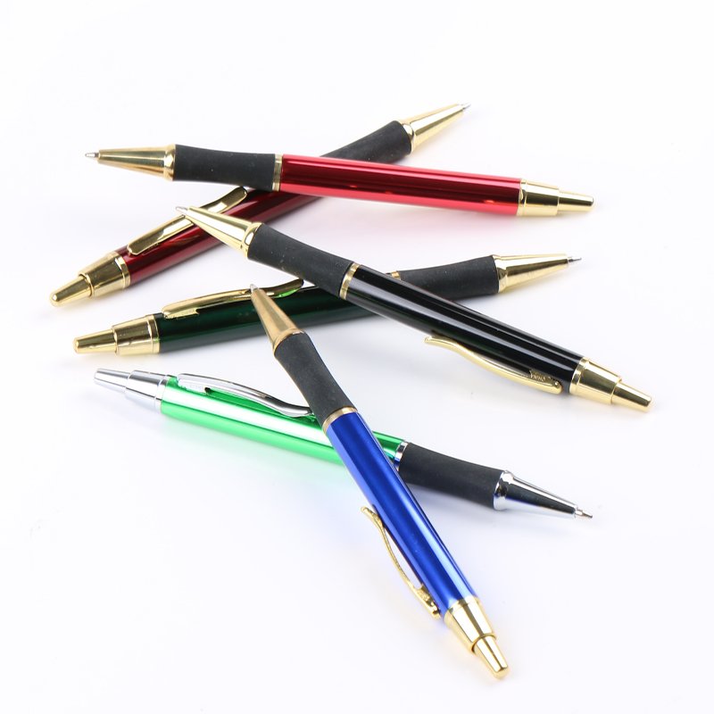 Factory Luxury Ball Pen Gold Ballpen Golden Advertise Beautiful Ballpoint Pen Custom Pen with custom logo OEM ODM Hot Sales
