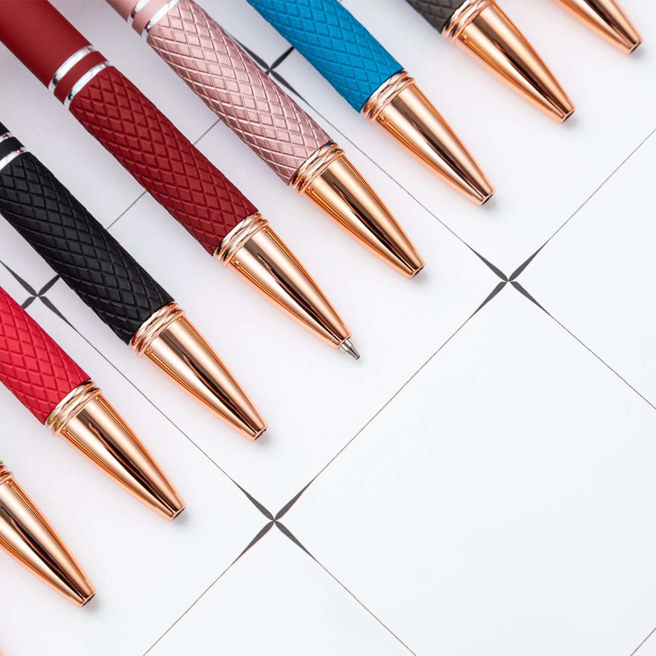 Rose Gold Aluminum Screen Logo Engraved Stylus Pen 2-in-1 Sports Custom Multi-Function Ballpoint 1.0mm Customizable Promotional