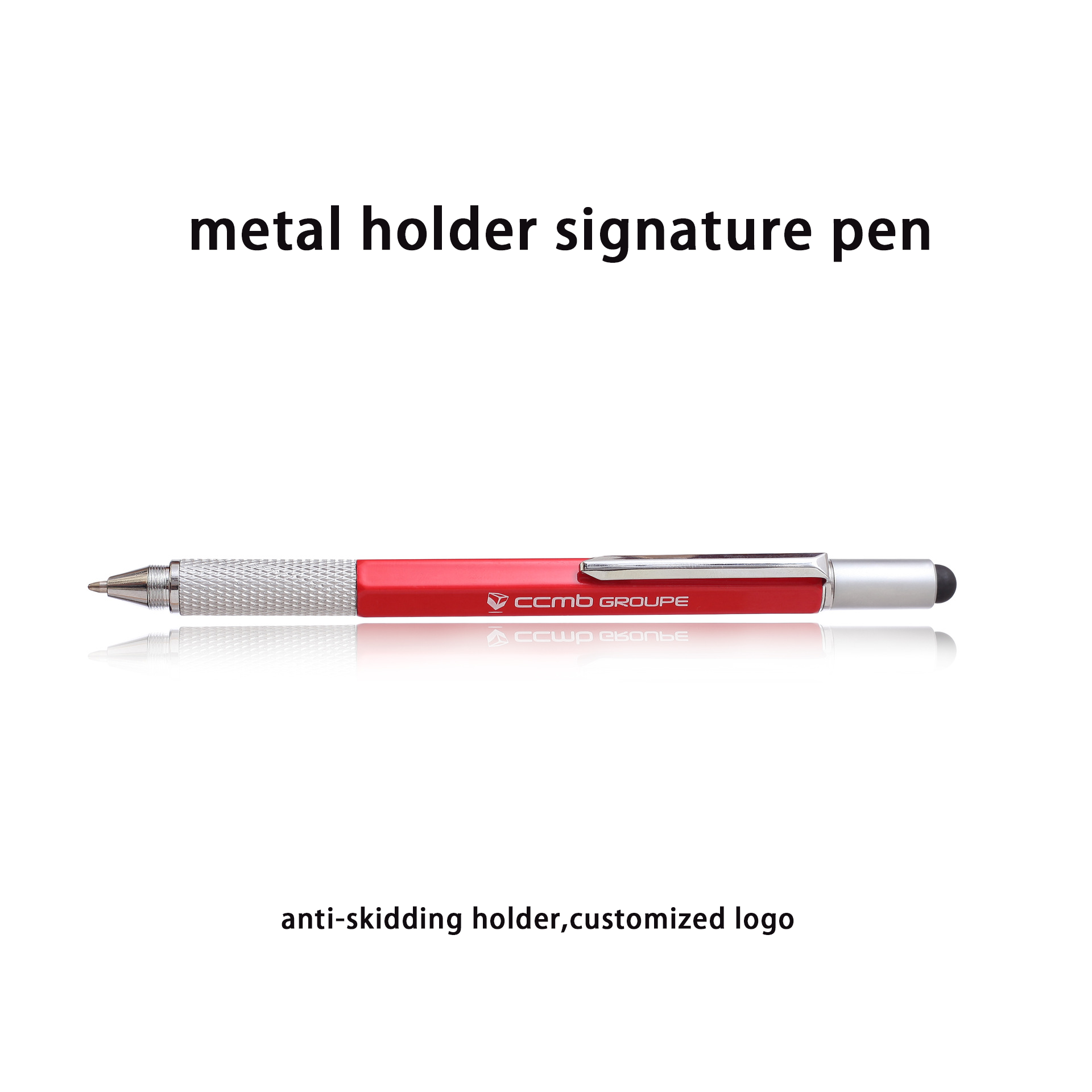 GemFully Manufacturer wholesale engineer gifts 6 in 1 multifunctional pen tool metal ballpoint pen with logo
