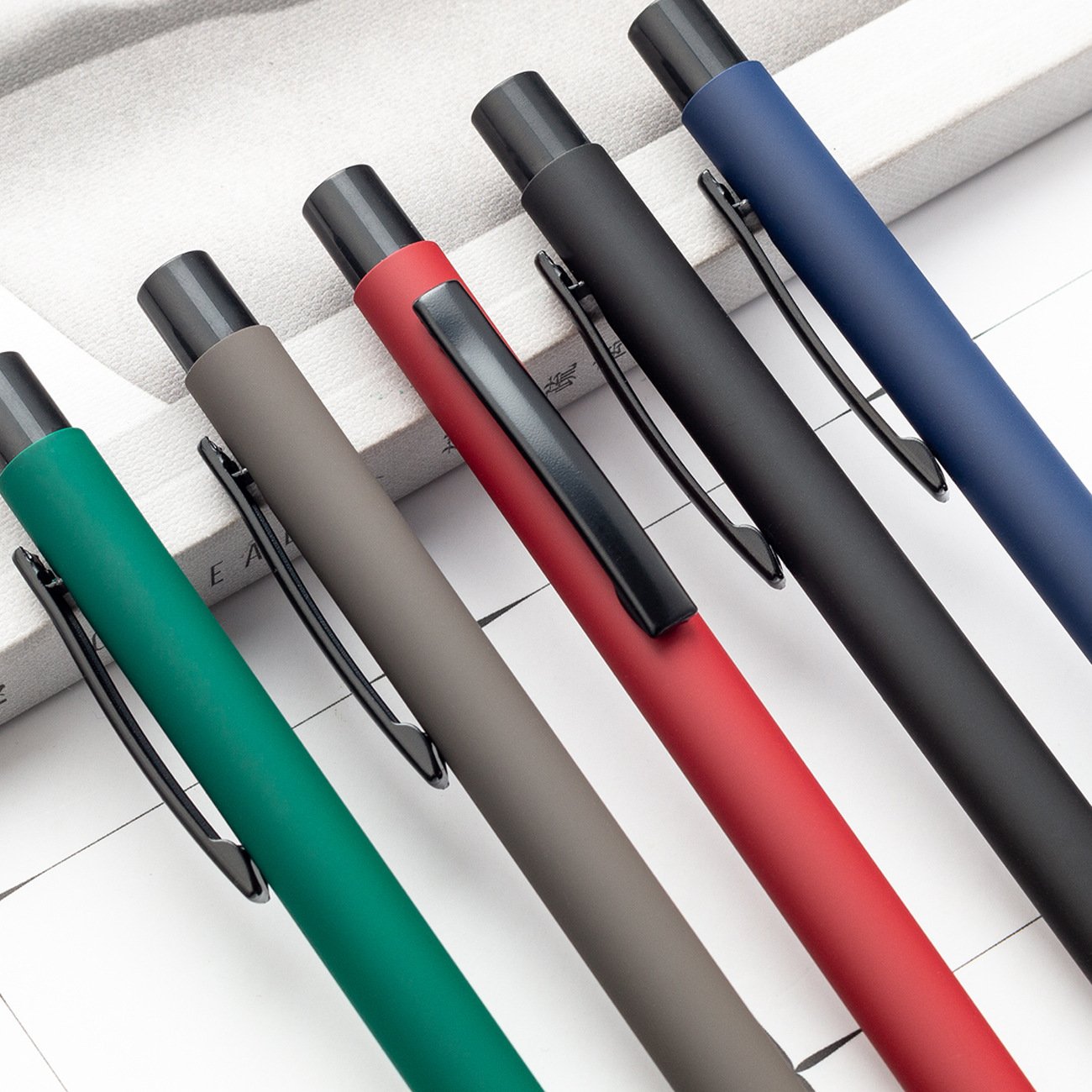 High Quality 1.0mm Black Aluminum Ballpoint Pen Laser Engraved LOGO Advertising for Automotive Industry Promotional Gift Pen