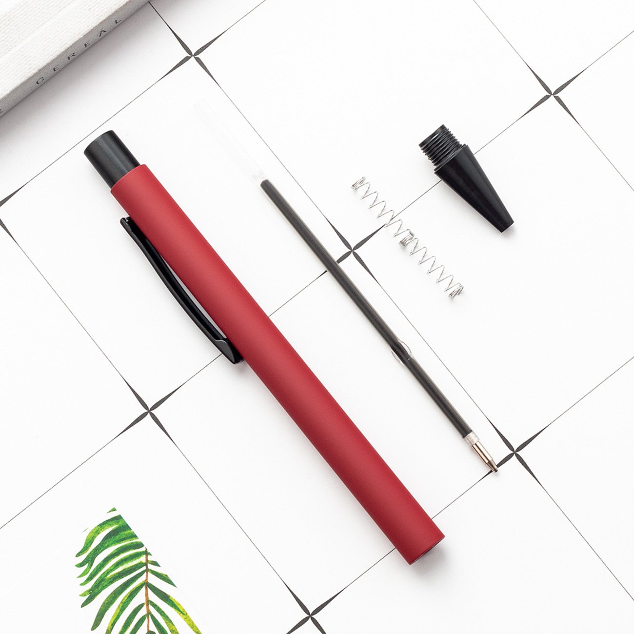High Quality 1.0mm Black Aluminum Ballpoint Pen Laser Engraved LOGO Advertising for Automotive Industry Promotional Gift Pen