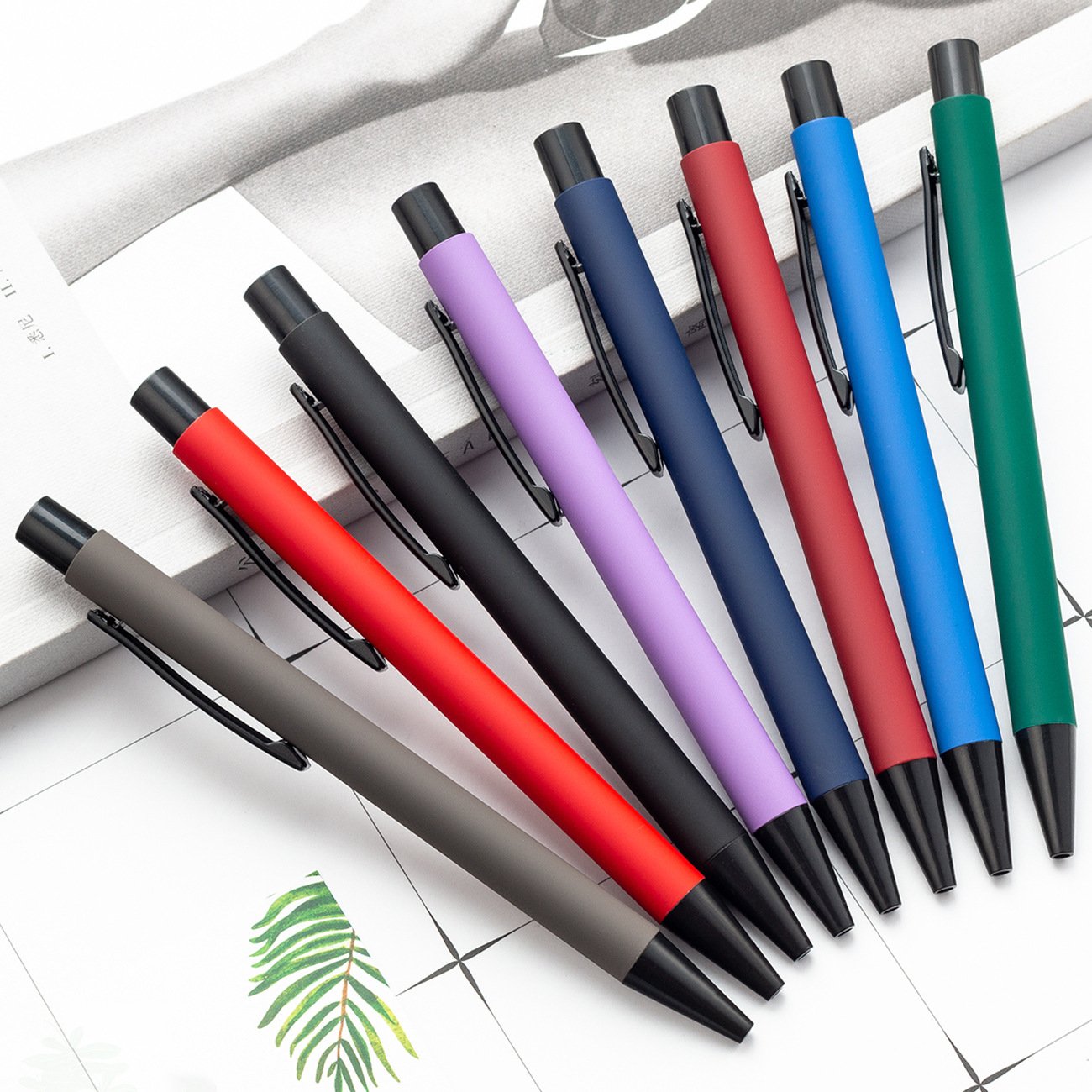 High Quality 1.0mm Black Aluminum Ballpoint Pen Laser Engraved LOGO Advertising for Automotive Industry Promotional Gift Pen