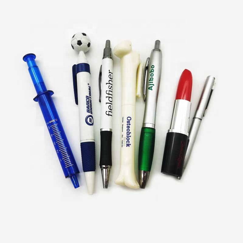 Custom logo pens plastic promotion ballpoint pens with personalised custom logo company brand print ball pen