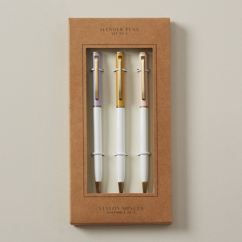 3 pack box custom logo beautiful blush gift pens cute kawaii metal ballpoint pen set with gift box