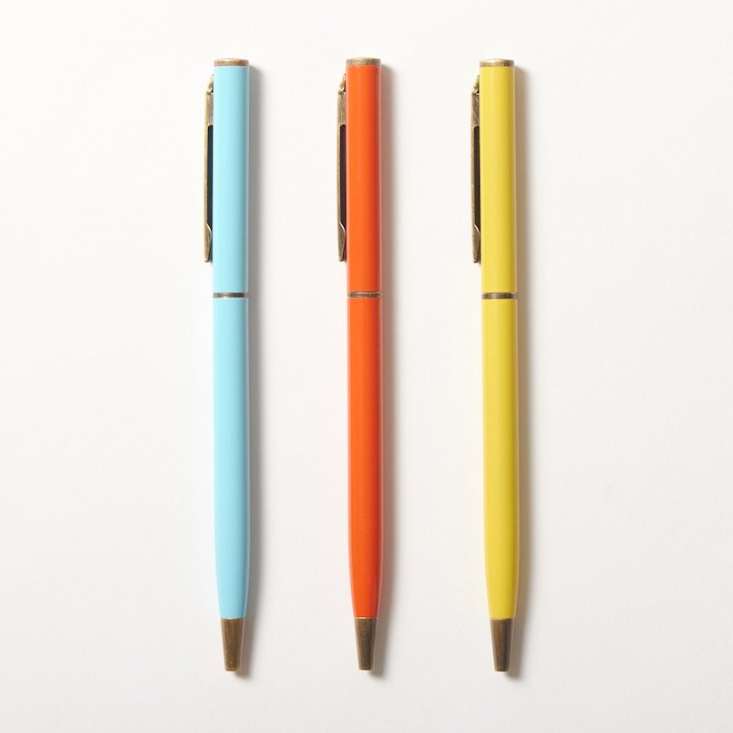 3 pack box custom logo beautiful blush gift pens cute kawaii metal ballpoint pen set with gift box