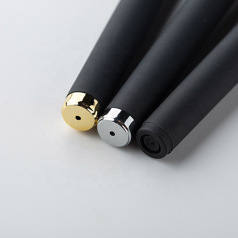 cheap rubber coted Custom black and gold pen Promotional Cozy Soft Touch Gel Pen With Logo