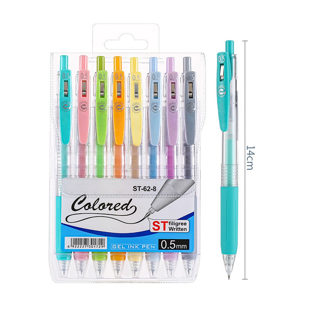 Cheap Custom Plastic Office Ballpoint Pen Bullet Water-Based Needle Pen 0.5mm Black Blue Red Gel Wholesale Promotional Pen