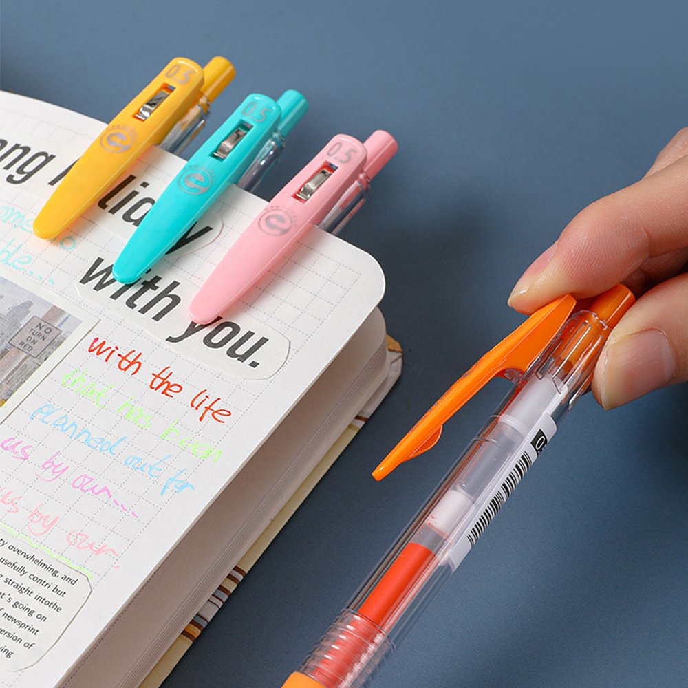 Cheap Custom Plastic Office Ballpoint Pen Bullet Water-Based Needle Pen 0.5mm Black Blue Red Gel Wholesale Promotional Pen