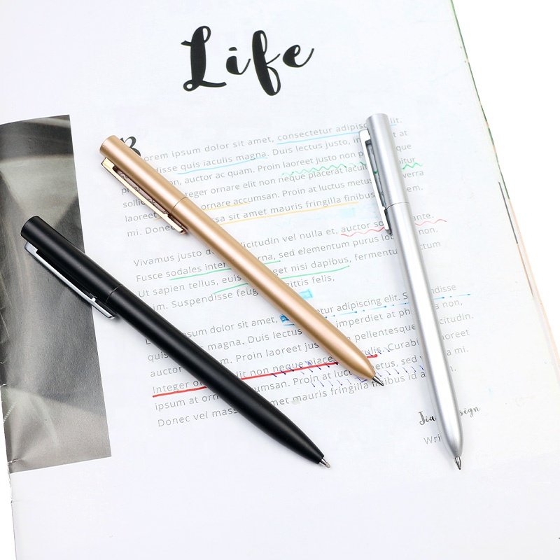 BECOL Promotional High End Advertising Signature Pen Custom Logo Ballpoint Pen Luxury Metal Twist Ball Pen for Business