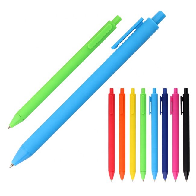 Hot selling Simple design student stationery cheap colorful ball pen with custom logo for promotion