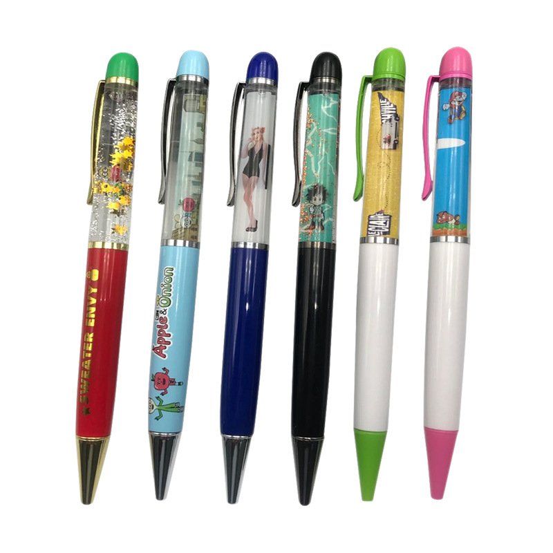 2024 Novelty 2D PVC Automatic stripping ladies caneta mulher nua Naked women liquid floating crazy horse stripper pen with logo