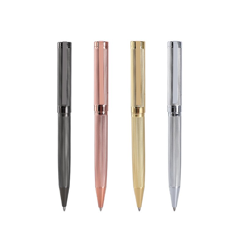 Cheaper High Quality Promotion Gifts Golden Silver Brass Ball Point Pen for Birthday Gift
