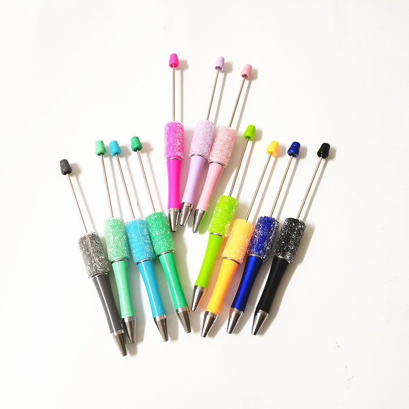 Diamond Creative Ballpoint DIY Add Bead Pens Handcraft Decorative Plastic Ballpoint Bead Pens With Jewelry Bead Pen