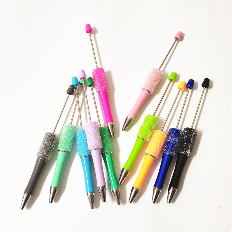 Diamond Creative Ballpoint DIY Add Bead Pens Handcraft Decorative Plastic Ballpoint Bead Pens With Jewelry Bead Pen