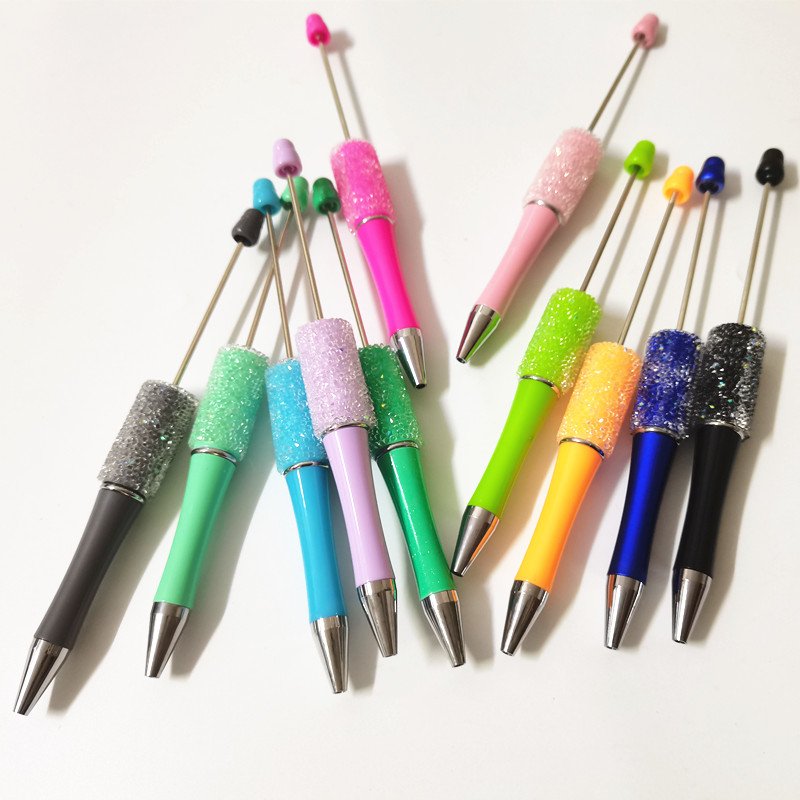 Diamond Creative Ballpoint DIY Add Bead Pens Handcraft Decorative Plastic Ballpoint Bead Pens With Jewelry Bead Pen