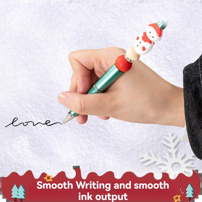 Christmas Halloween Ballpoint Pen Premade Beaded Gel Pen Cartoon Stationery For School Office Supplies Wholesale