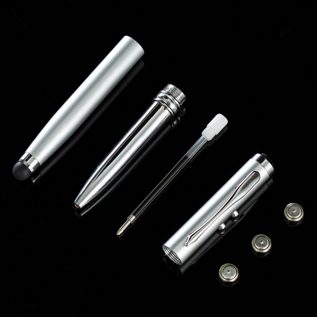 Multicolour multifunctional pen with light led tip and stylus ballpoint pen for Custom pen stationery