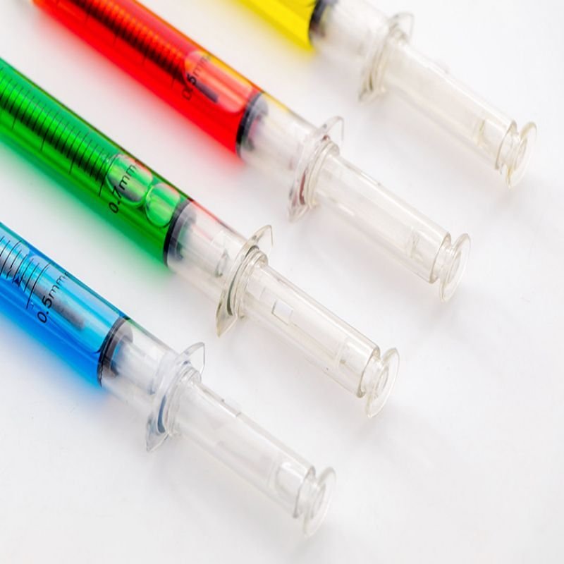 promotional gifts customized logo hospital doctor Nursing Student School pens medical injection pens syringe pens with liquid