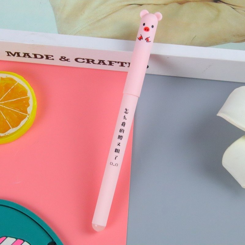 School supplies Cartoon Cute Pet Animal Neutral Pen Student erasable Neutral Pen Office Crystal Blue Writing Pen