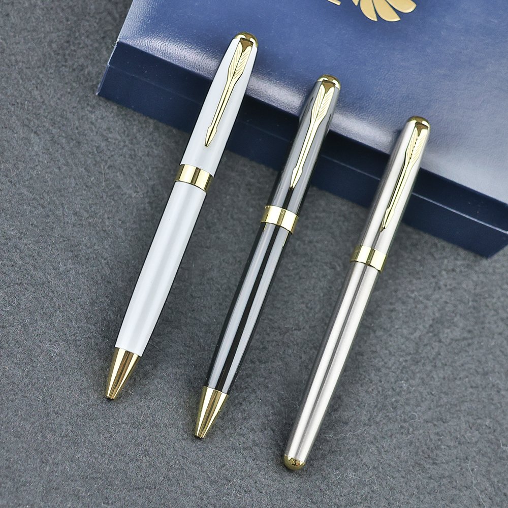 GemFully wholesale Hot sales metal best Promo Pens customized Logo matte silver pen for Business