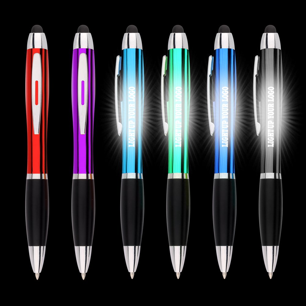 new promotional gift Stylus and LED light pen with light up your logo