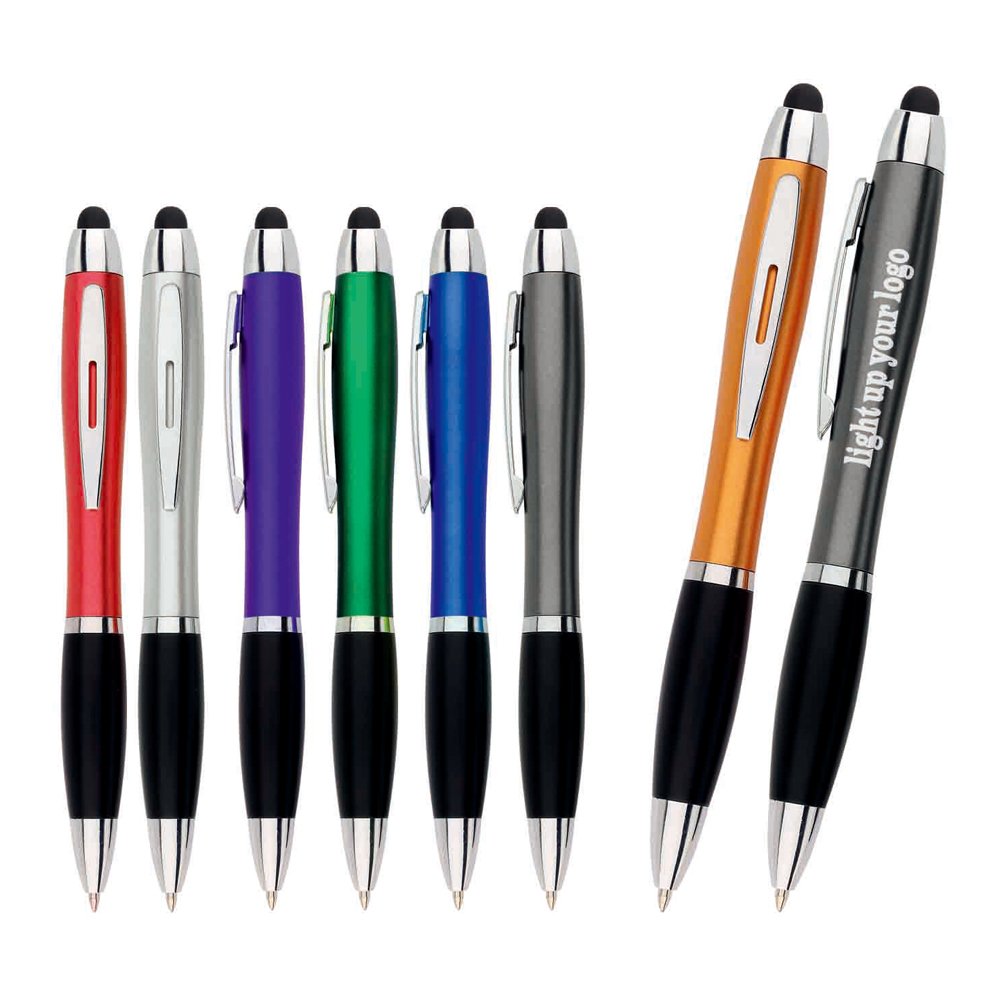new promotional gift Stylus and LED light pen with light up your logo