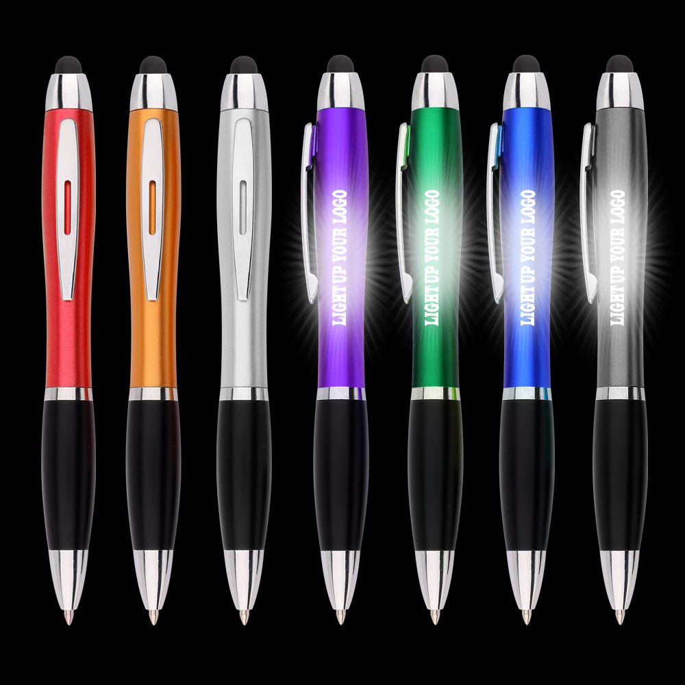 new promotional gift Stylus and LED light pen with light up your logo