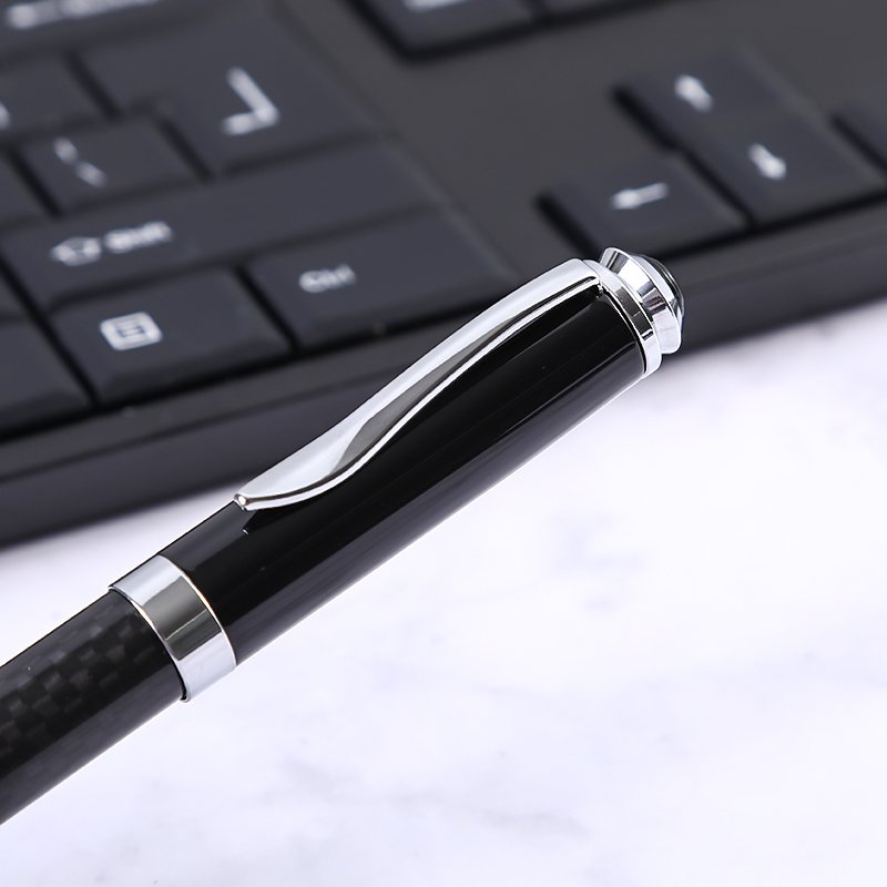 High Quality Biro Ballpoint Pen Heavy Logo Customized Metal Roller Ball Pen Luxury Carbon Fiber Pen