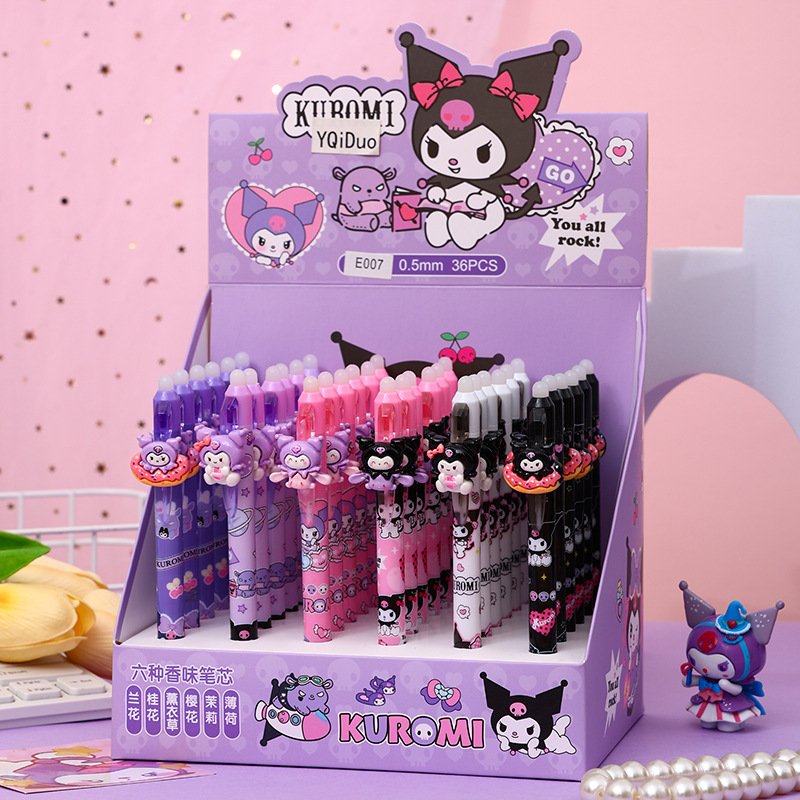Cute Cartoon Kuromi Acrylic Patch Press Pen with High Appearance Cartoon Neutral Pen and Black Signature Pen