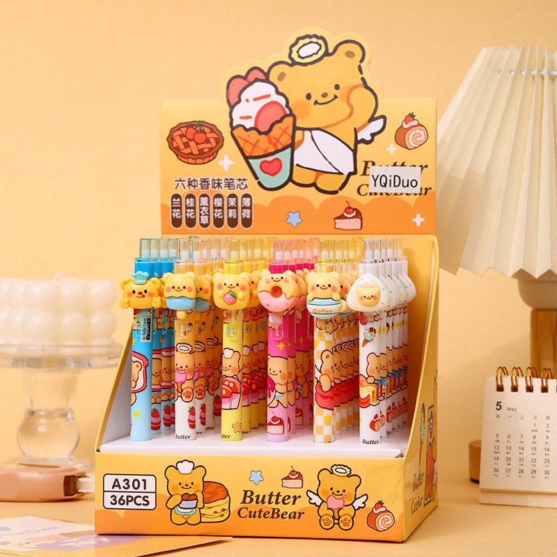 Cute Cartoon Kuromi Acrylic Patch Press Pen with High Appearance Cartoon Neutral Pen and Black Signature Pen