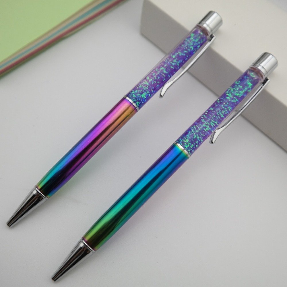 Stationery office school gift crystal ball pen with diamond custom logo metal twist ballpoint pen
