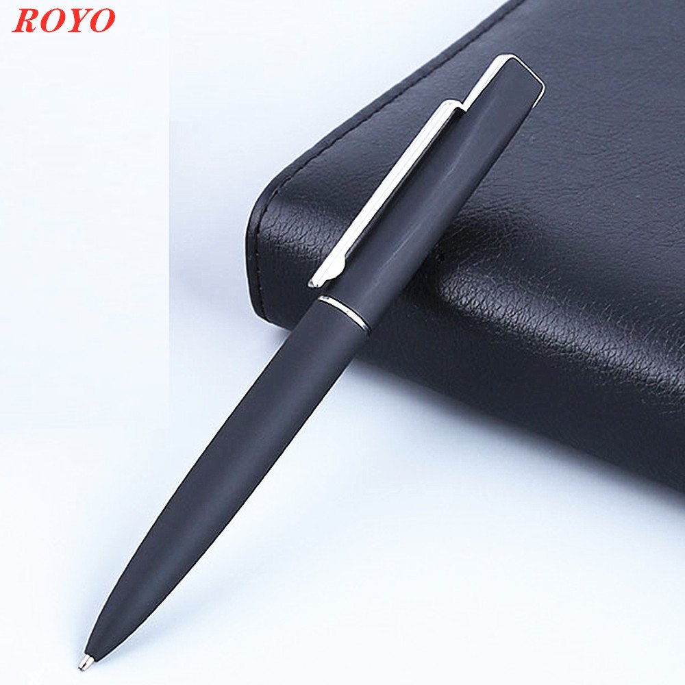 High Quality Metal Ball Pens Black White Simple Luxury Ballpoint Pens With Custom Logo For Business Gift And Promotional