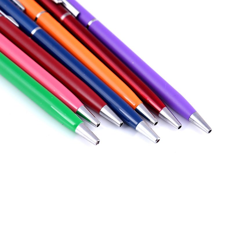 custom slim metal promotional ballpoint pen with custom logo for engraving logo printed pens for hotels as festival gift