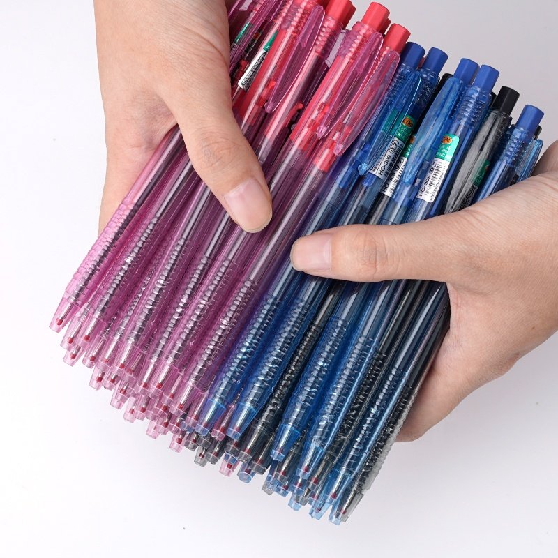 Creative 0.7 mm push ballpoint pen popular plastic ball pen for office school supplies