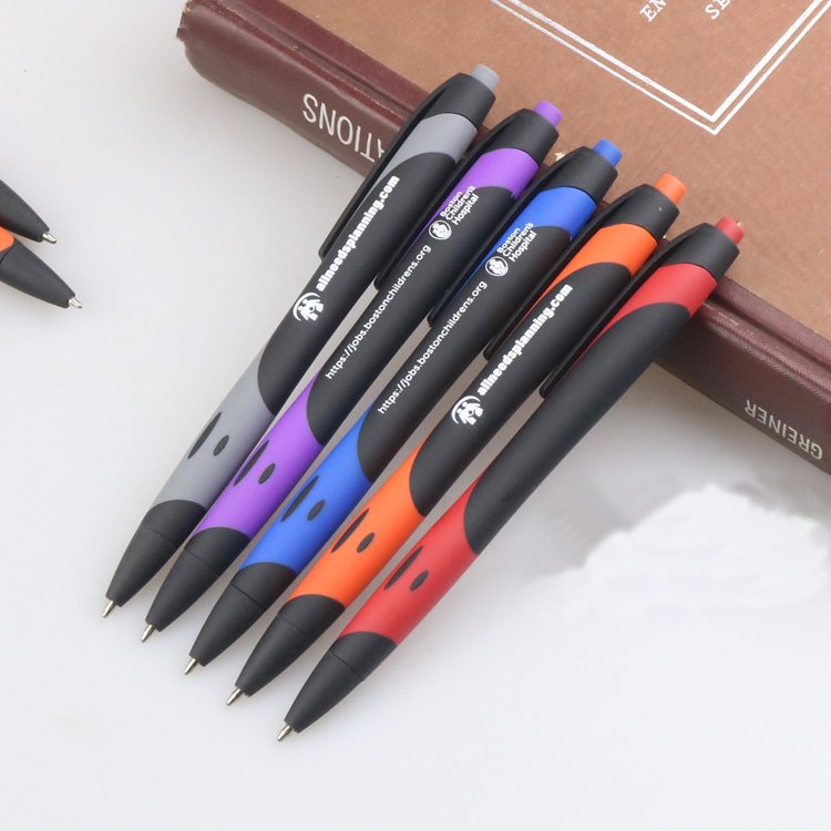 Promotional cheapest plastic click ballpoint pen with customizable logo
