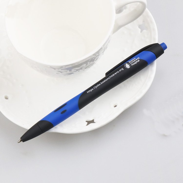 Promotional cheapest plastic click ballpoint pen with customizable logo