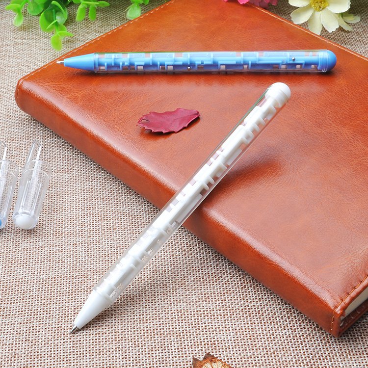 Hot Selling Custom Logo Puzzle Toy Ballpoint Pen Plastic Maze Ball Pen for Adults Kids Students