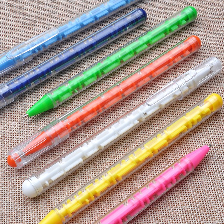 Hot Selling Custom Logo Puzzle Toy Ballpoint Pen Plastic Maze Ball Pen for Adults Kids Students