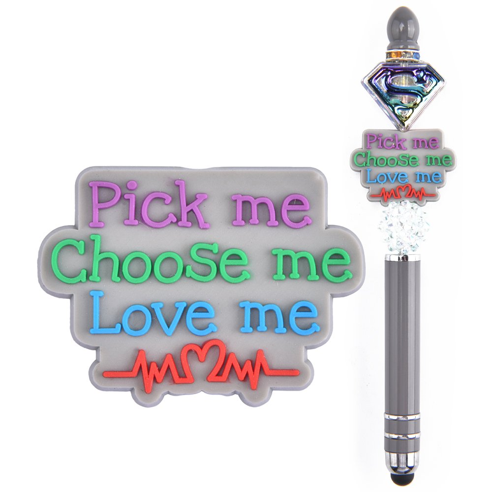Books Silicone Bead Pens Decorative bead Pens Gift Charms Ballpoint Pens School series Silicone focal beads
